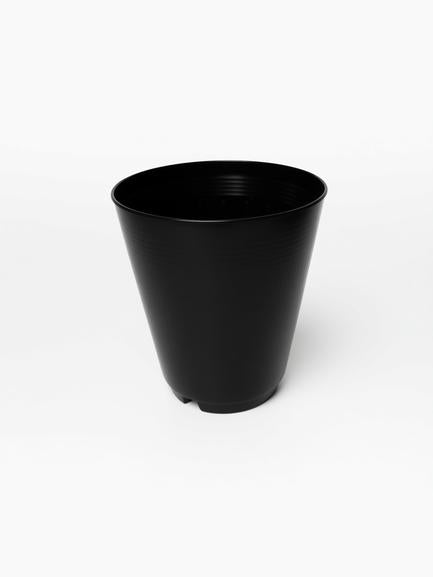 Round 75mm (D) x 100mm (H) Black Plastic Plant Pot